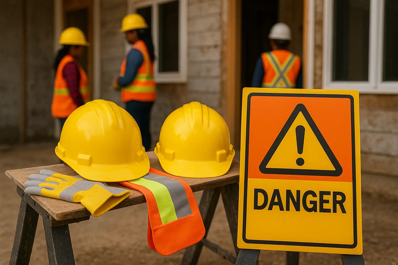 Construction safety equipment and warning signs for contractor liability prevention